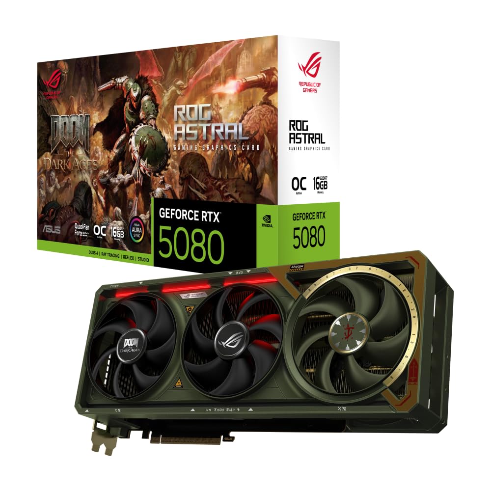 グラフィックボード・グラボ・ビデオカード ASUS ROG GeForce RTX5080 16GB Amazon | ROG Astral ASUS GeForce RTX 5080 16GB GDDR7 OC - Doom