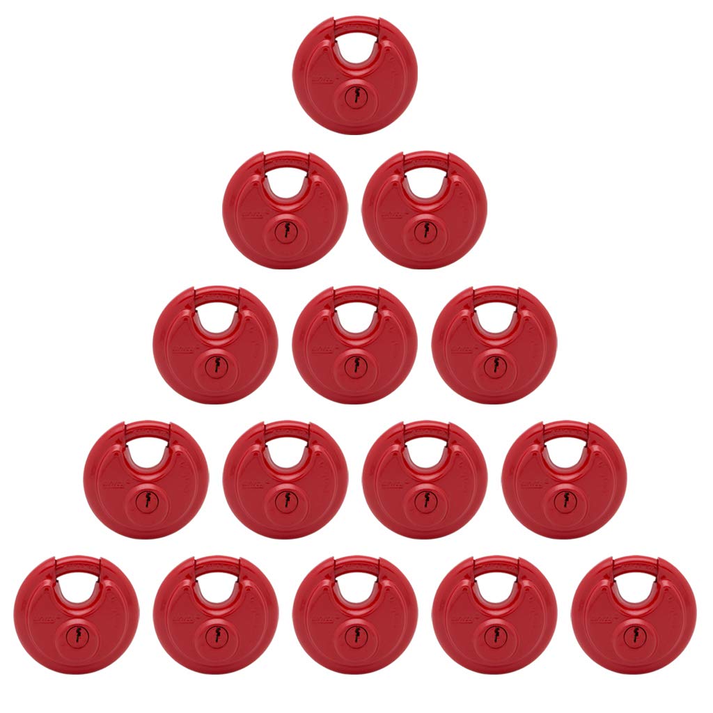 Red Disc Padlock 2-3/4" (70mm) Premium self Storage Lock (15)
