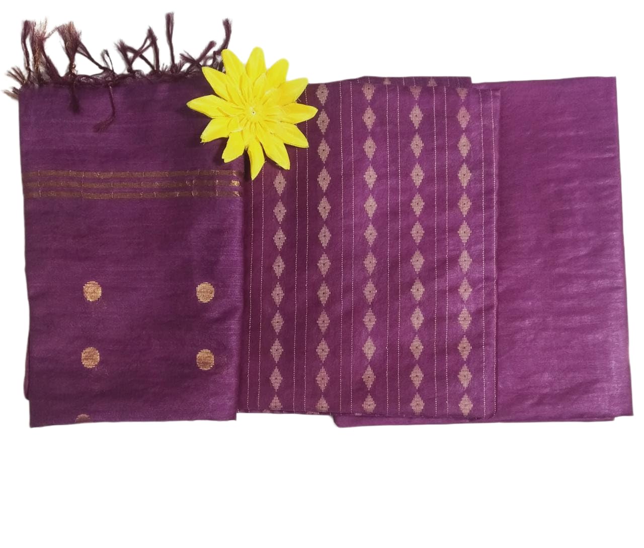 Women's Bhagalpuri Cotton Silk Unstitched Salwar Suit Dress Material With Dupatta-image-11
