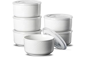 Ceramic Porcelain Bowls with Lids: 5 Inch Serving Bowls for Versatile Meal and Snack Enjoyment