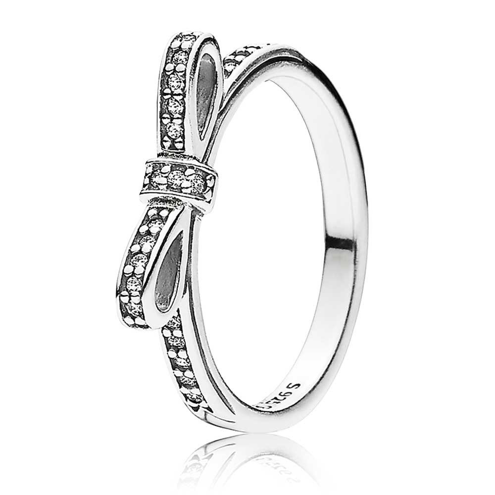 Pandora Women's 925 Sterling Silver Ring 925 Sterling Silver White Cubic Zirconia Ring