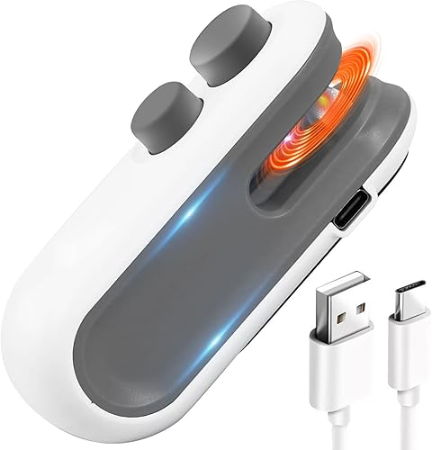 Sellador de bolsas de chips recargable 2 en 1 con cortador, máquina portátil de sellado térmico USB C para chips, herramienta de sellado térmico de