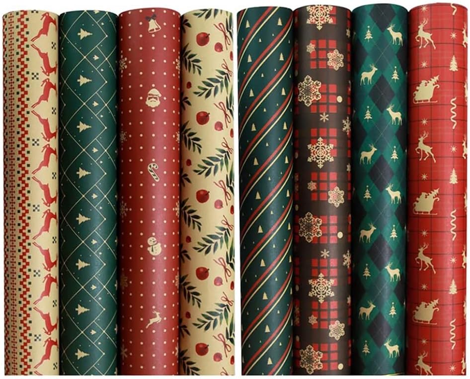 Wrapping Paper Sheets,for Party Set of 8 Gift Wrap Papers,present