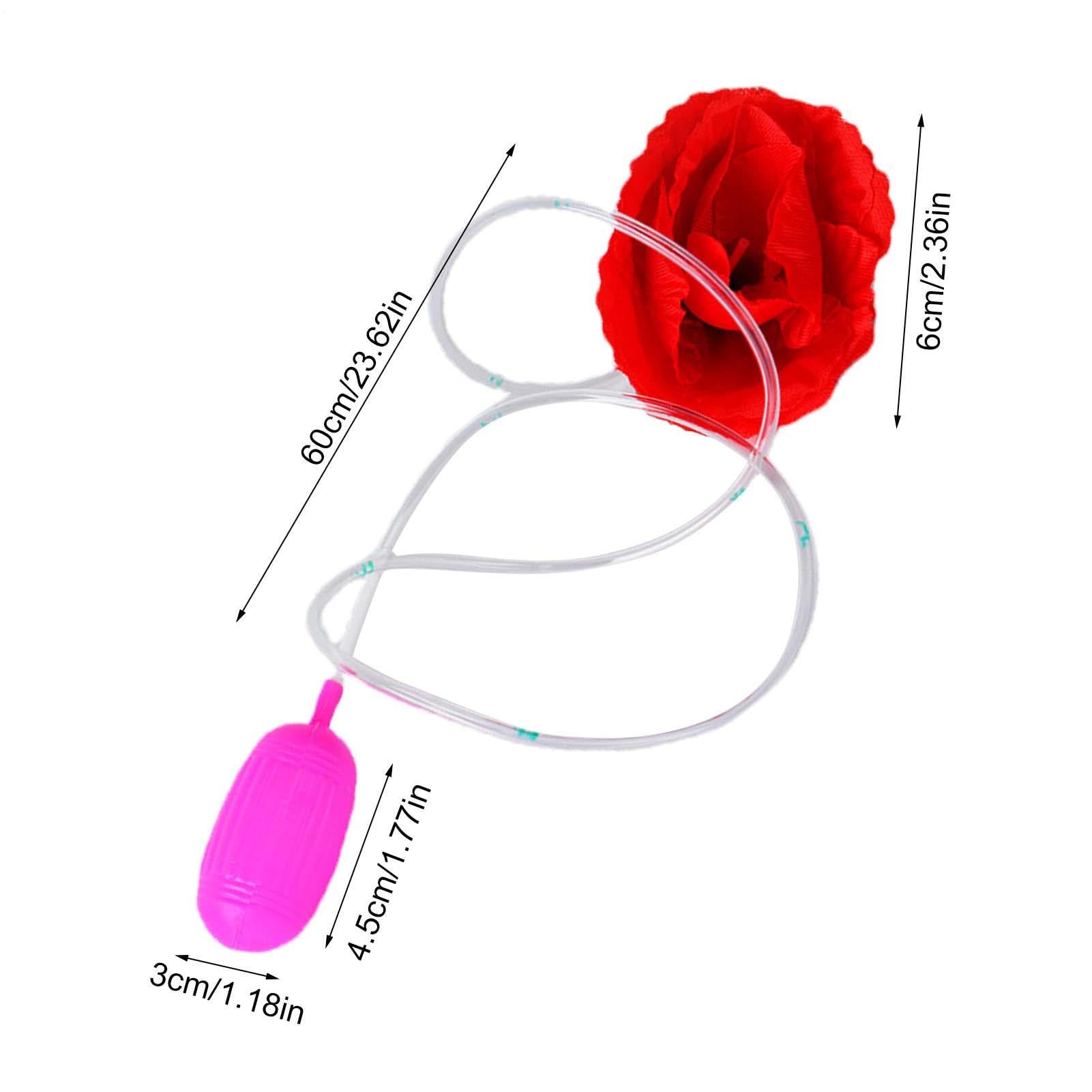 Giocattolo Scherzo con Fiori Festivi - Novità Fiori che Spruzzano, che Spruzzano Malizia, Scherzo con Spruzzi d'Acqua e Rosa Rossa, Scherzo con Spruzzi d'Acqua con Rosa Rossa per Bambini, Ragazzi