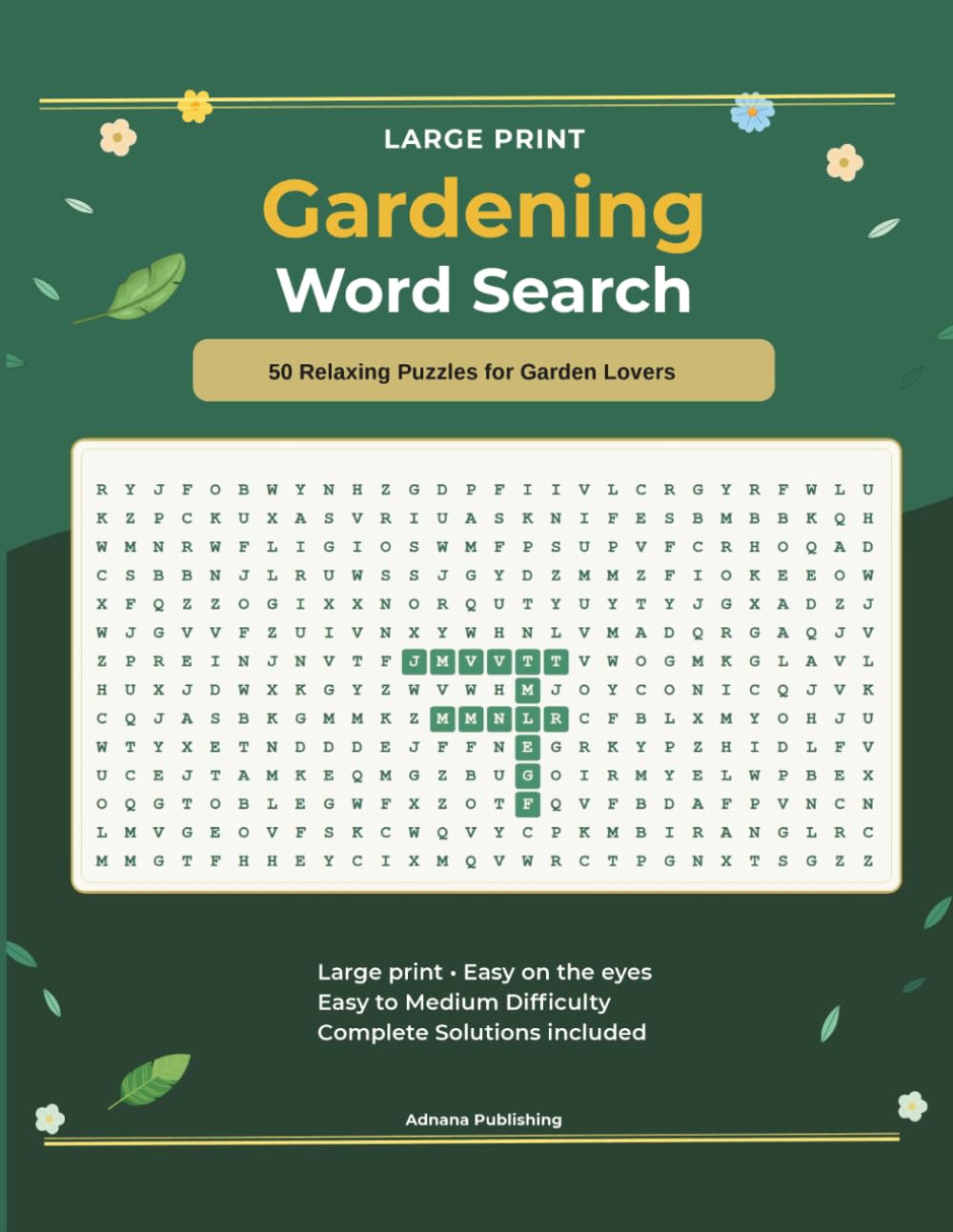 Large Print Gardening Word Search: 50 Relaxing Puzzles for Garden Lovers