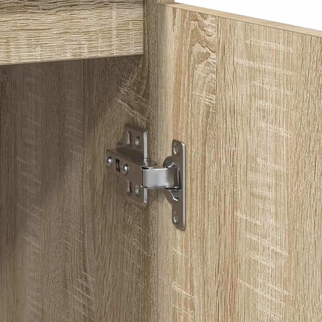 vidaXL Aparador con cajón Roble Sonoma 71x35x84 cm Madera ingeniería, Armario de almacenaje, Mueble aparador, Mueble de Pasillo, Mueble Buffet
