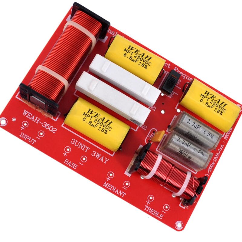 Generic 2pcs 250W 3 Way Speaker Frequency Divider Audio Crossover Filter Circuit