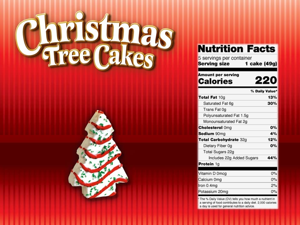Little Debbie Christmas Tree Cakes (Vanilla)