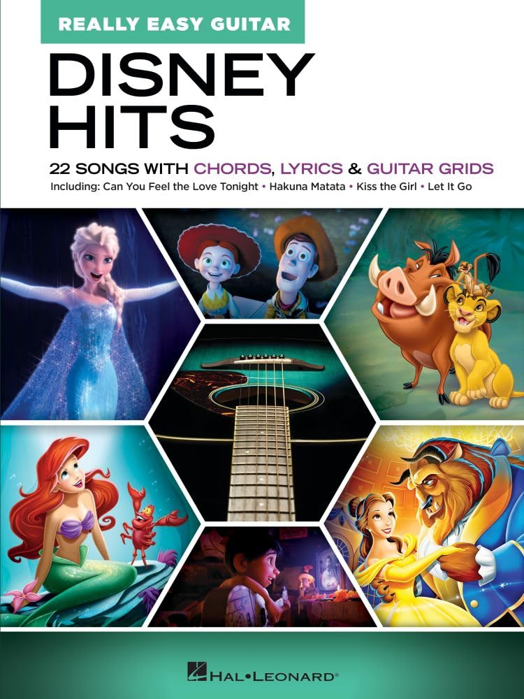 Disney Hits. Really Easy Guitar: Really Easy Guitar - 22 Songs with Chords, Lyrics & Guitar Grids
