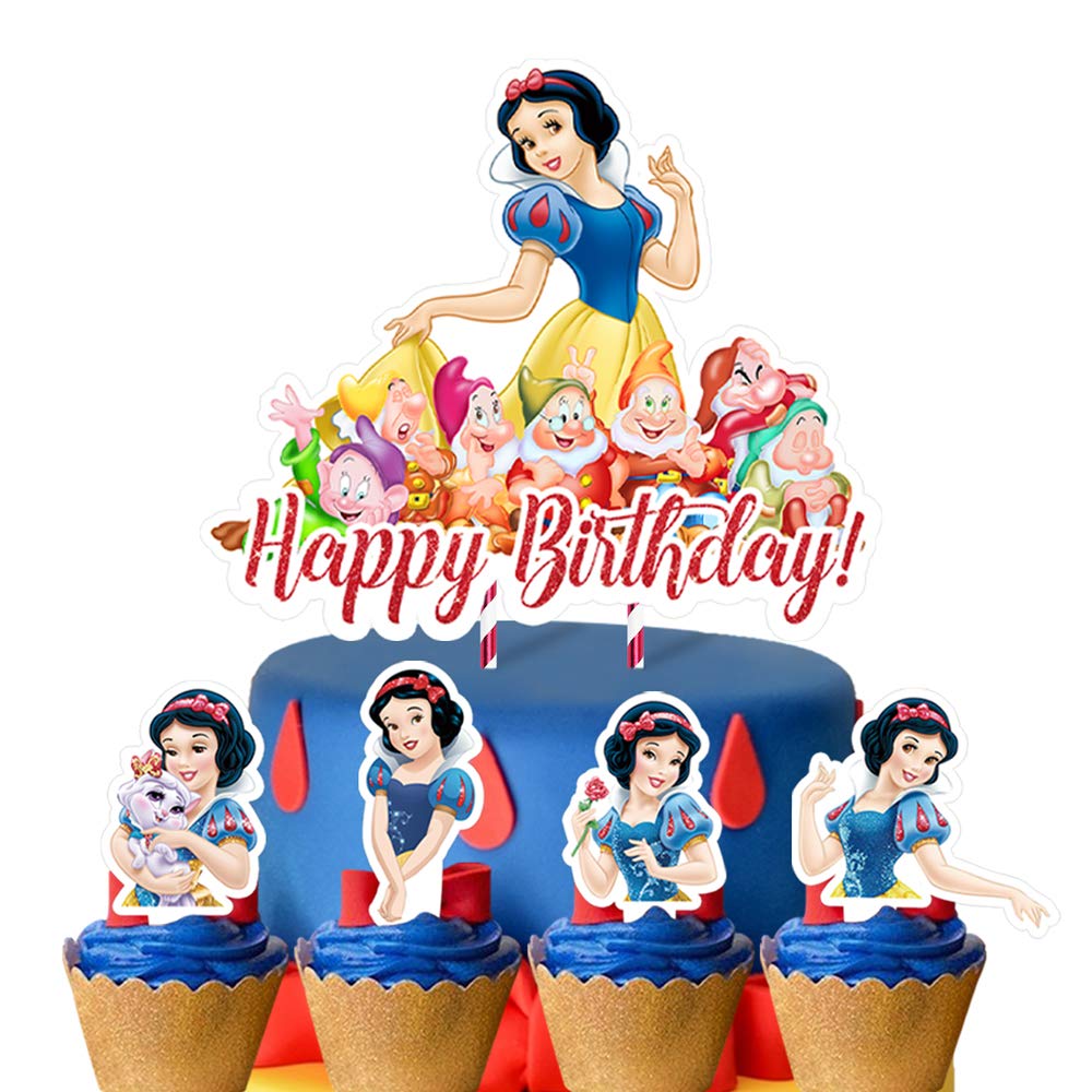 Buy 21 Snow White Cake Topper Cupcake Toppers Set Decorations Birthday