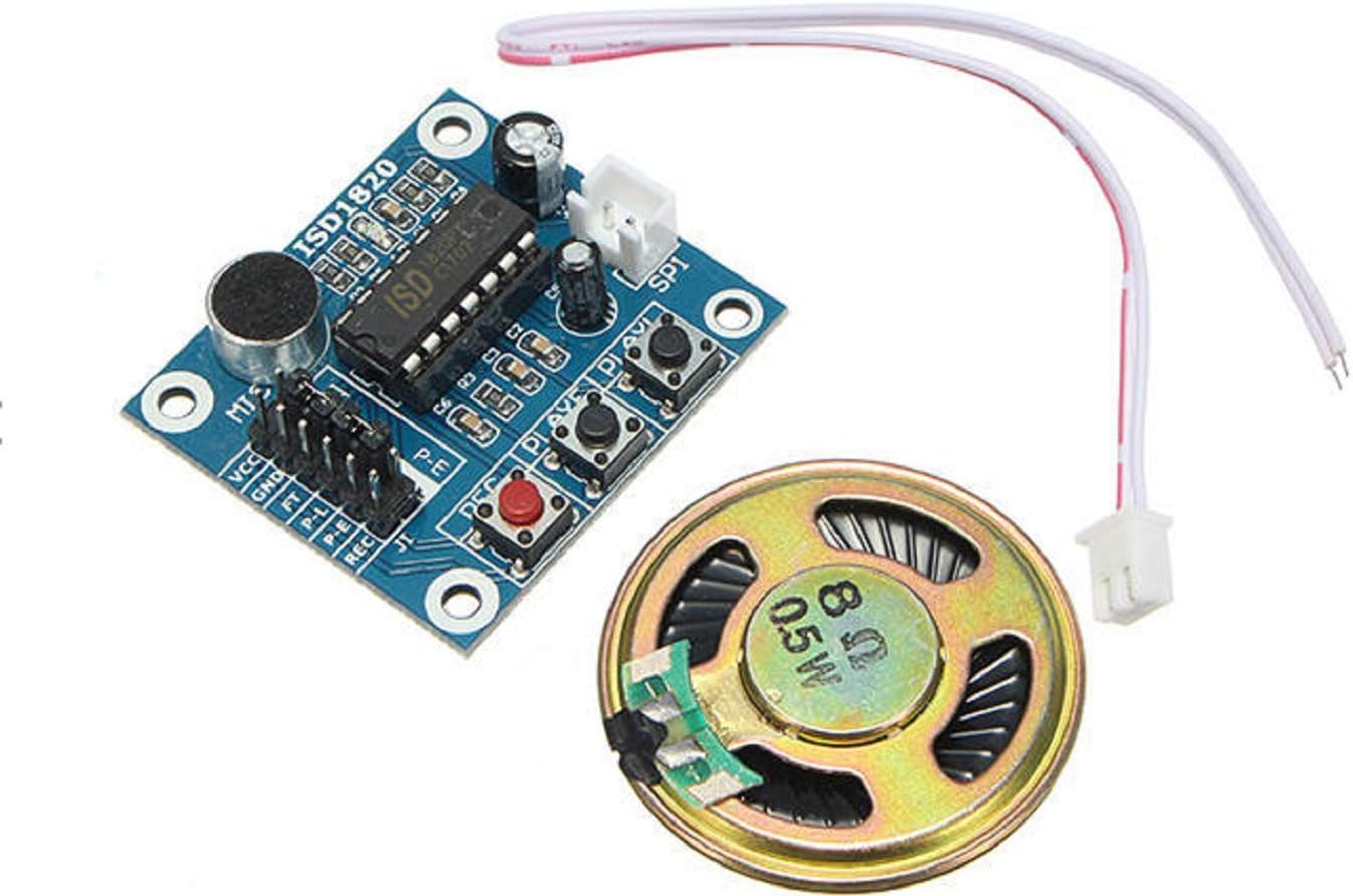ISD1820 3-5V Recording Voice Module Recording And Playback Module SCM Control Loop Play/Jog Play/Single Play Function With Microphone And 0.5W 8R Speaker | Robotics Science Project