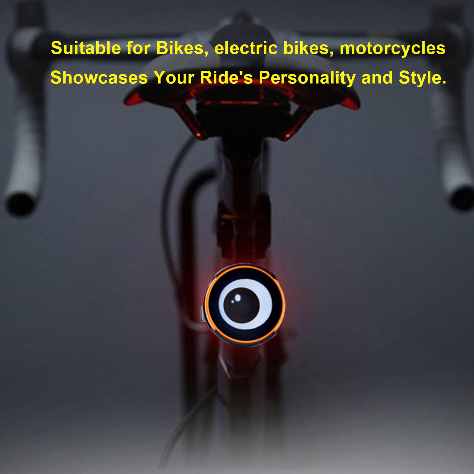 Bewinner ‌Fanale Posteriore Smart per Bici da 1,9" | Touchscreen HD, Rilevamento dei Freni, Batteria da 450 MAh, WiFi Diretto per Condivisione Multimediale Istantanea