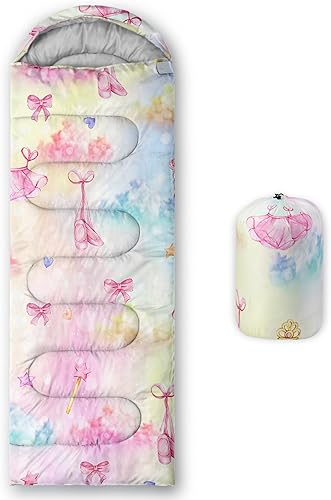 QOOMO Camping Sleeping Bags,3 Season Warm & Cool Weather,Lightweight,Waterproof Sleeping Bags for Adults & Kids,Traveling,and Outdoors,Camping Gear