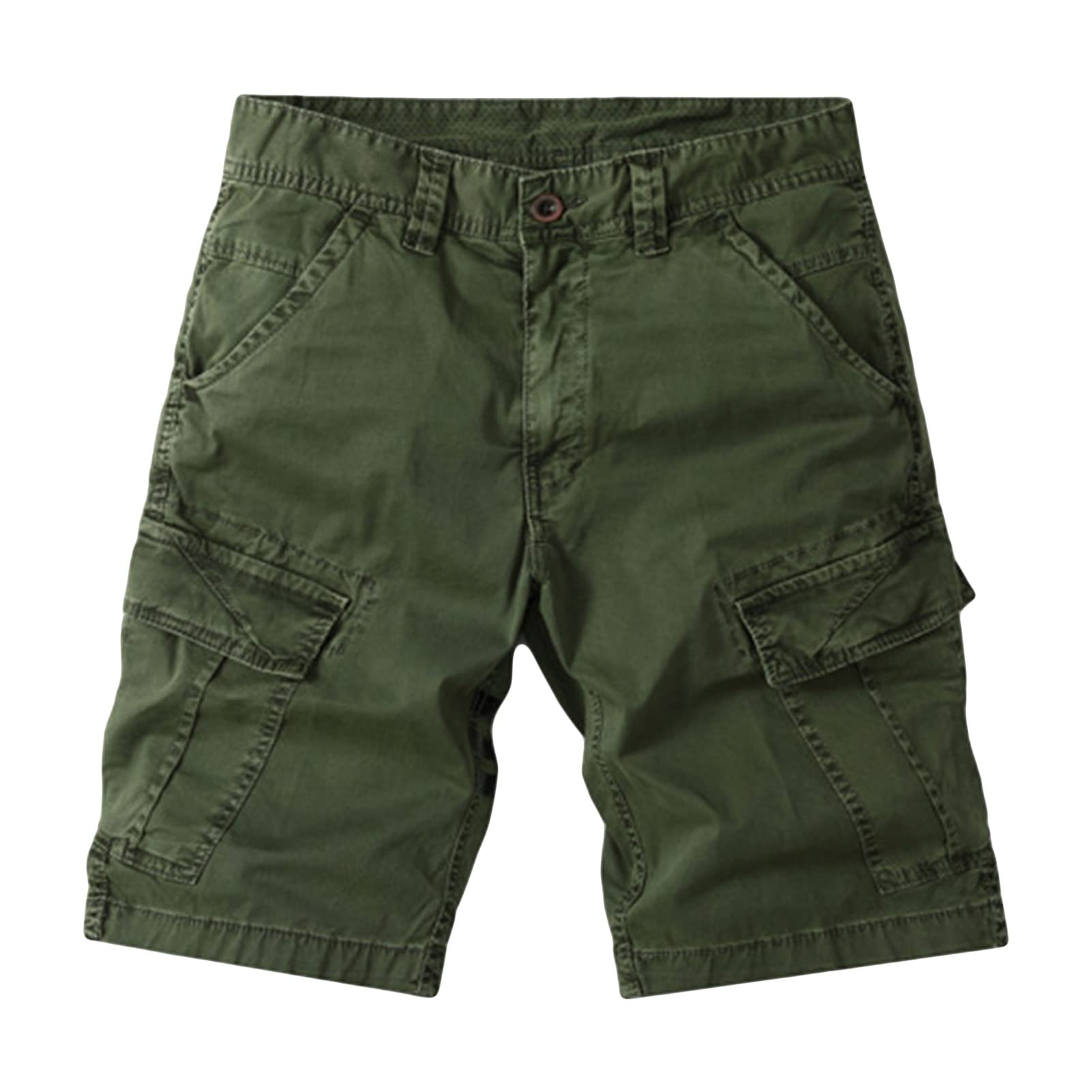 Men's Casual Cargo Shorts Lightweight Relaxed Fit Multi Pocket Shorts Loose Military Summer Outdoor Short Pants (ArmyGreen,4X-Large)