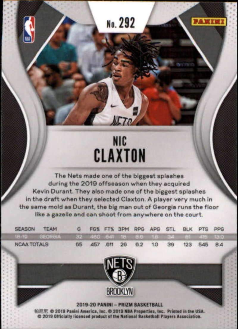 Amazon.com: 2019-20 Prizm NBA #292 Nicolas Claxton RC Rookie