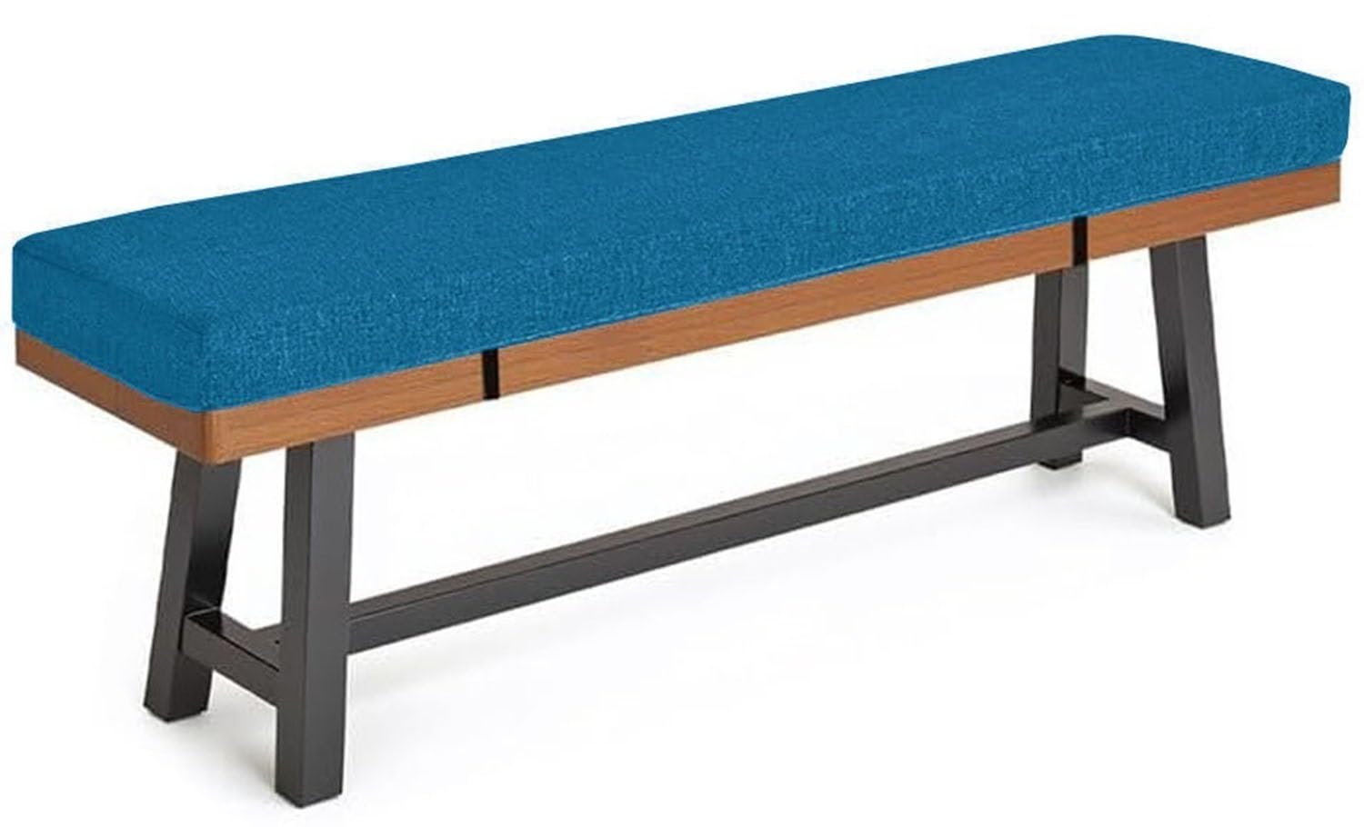 ELYSYSRL Outdoor Bench Cushion 140cm/100cm/120cm/150cm/220 x 40cm for Indoor Garden Furniture, Non Slip Pad Patio Kitchen Sofa Bench Cushions for Dinning Bench Swing Window Seat Pad(Blue,150x23x3cm)