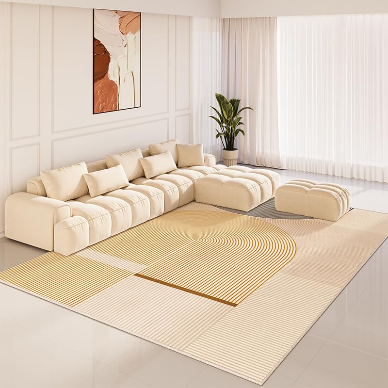 Tapis de chambre et salon doux 200x300cm beige pour créer une ambiance cocooning