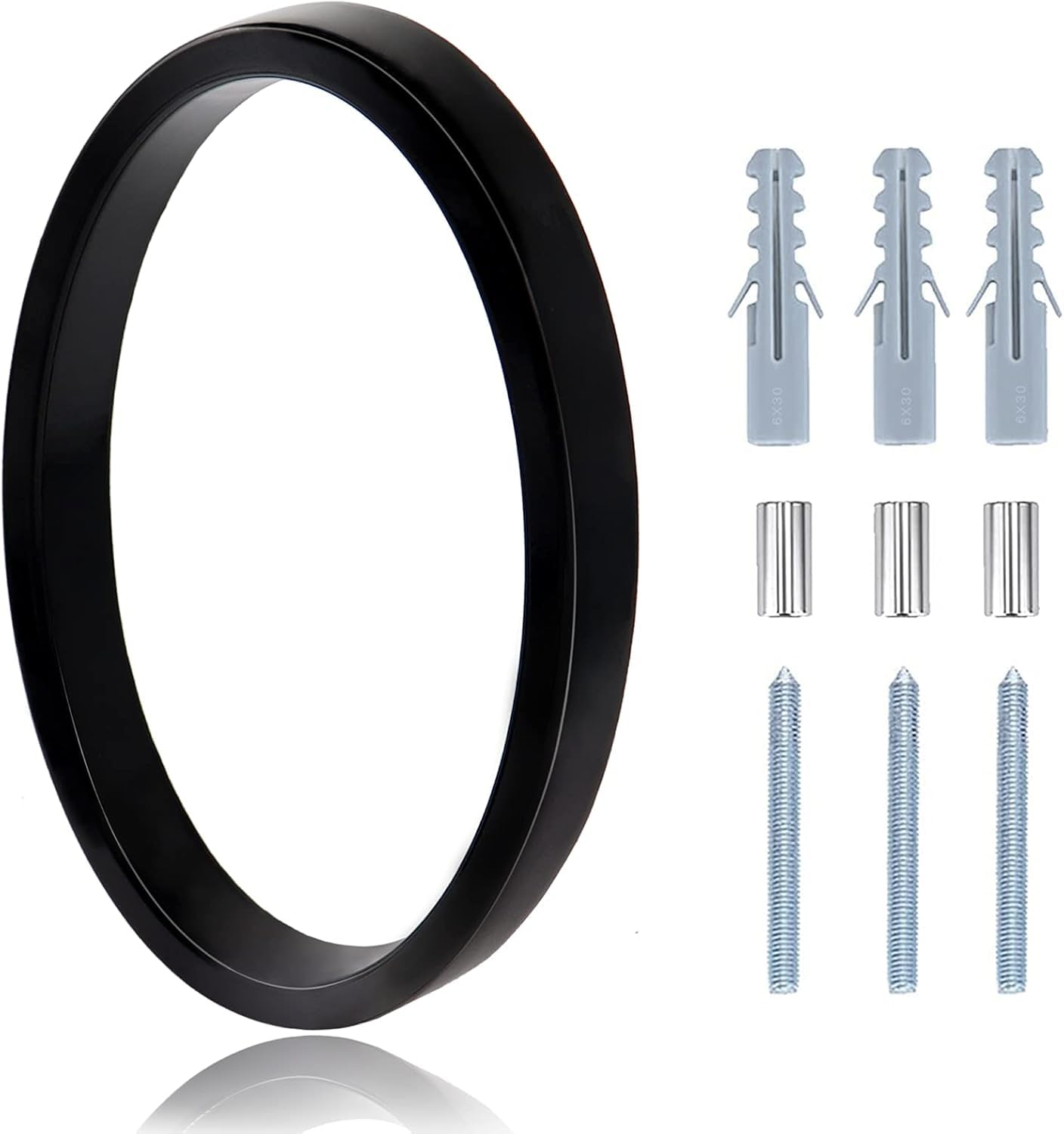 Luikyei 5 inch House Number, Floating Metal Modern Address Numbers, for Outdoor Mailbox Yard Home Wall DoorGarage Gate with Nail Kit, Coated Black