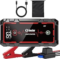 Vista 1 de 5000A Jump Starter Car Battery Jumper Starter Portable with Jumper Cable, Quick Charge Power Bank, 3 Modes Flashlight, Compass