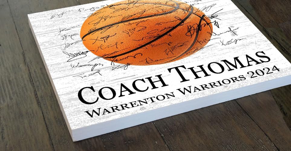 Coach Gift Plaque - Signable Sports Team Sign For Great Coaches - CHOOSE SPORT - SOLID WOOD - 10.5in x 10.5in - Image 3