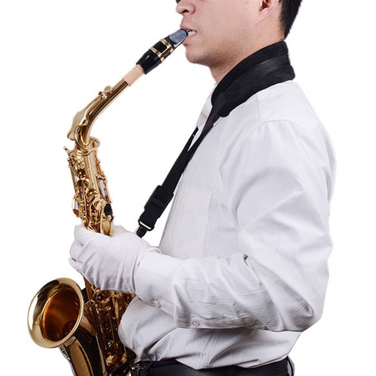 Części saksofonu Regulowany Pasek Na Szyję Do Saksofonu Wygodny Oddychający Do Altowego Klarnetu Basowego Tenor Bassoon Oboe Sax