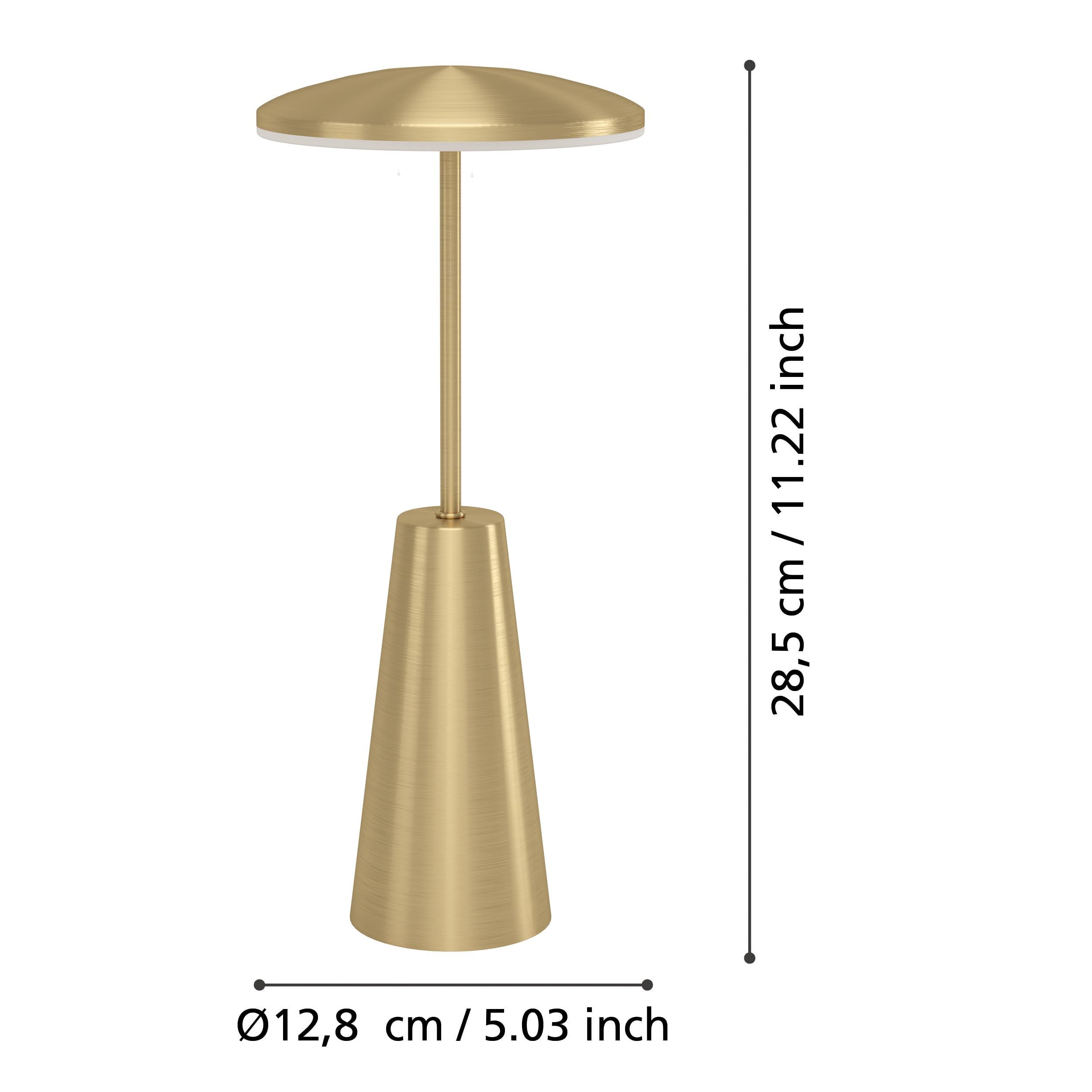 EGLO Lámpara de mesa exterior LED Piccola, regulable al tacto con color