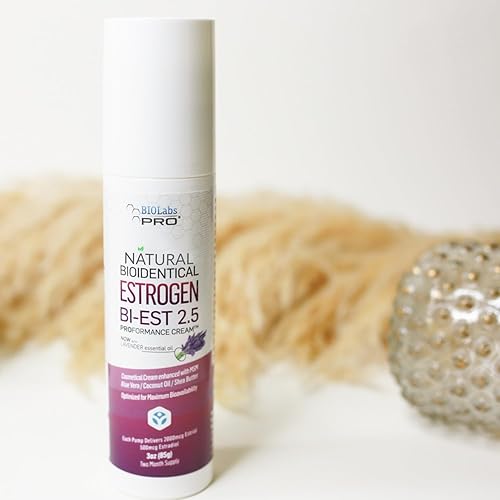 Miniatura 6 de BioLabs PRO - Crema natural bioidéntica 2.5 Estro, combo para mujeres, suministro de dos meses (lavanda-3 onzas), Beige