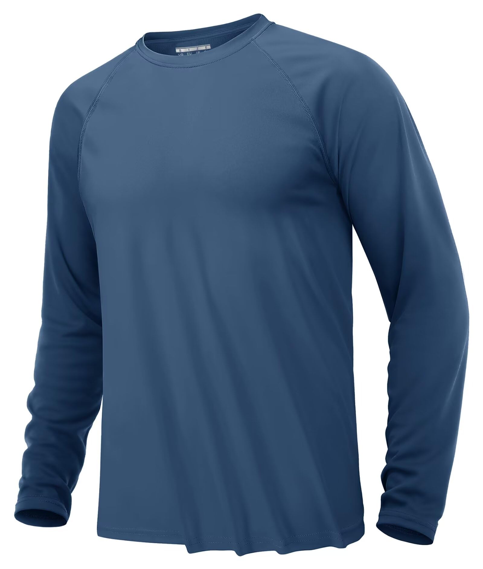 KEFITEVD T-Shirt Herren Langarm UV Schutz UPF 50+ Leicht Schnelltrocknend Funktionsshirt Sommer Surf Shirt Longsleeve Outdoor Shirt Laufshirt