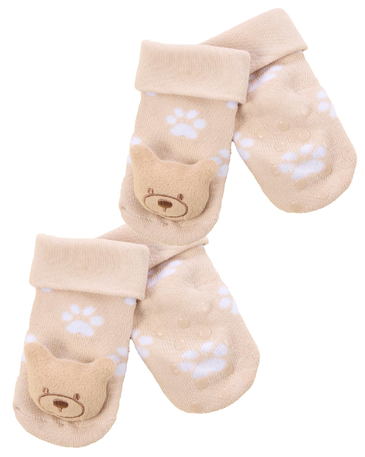 Slumber Hut Teddy 2 Pairs Babies Novelty Terry Socks 0-6 Months