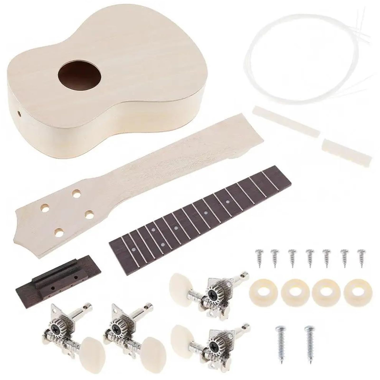 Ukulele Instrumenty Muzyczne Zestaw Ukulele 23 Cale DIY Z Podstrunnicą Palisandru Części Do Instrumentów Muzycznych Dla Początkujących Malowania Ręcznego