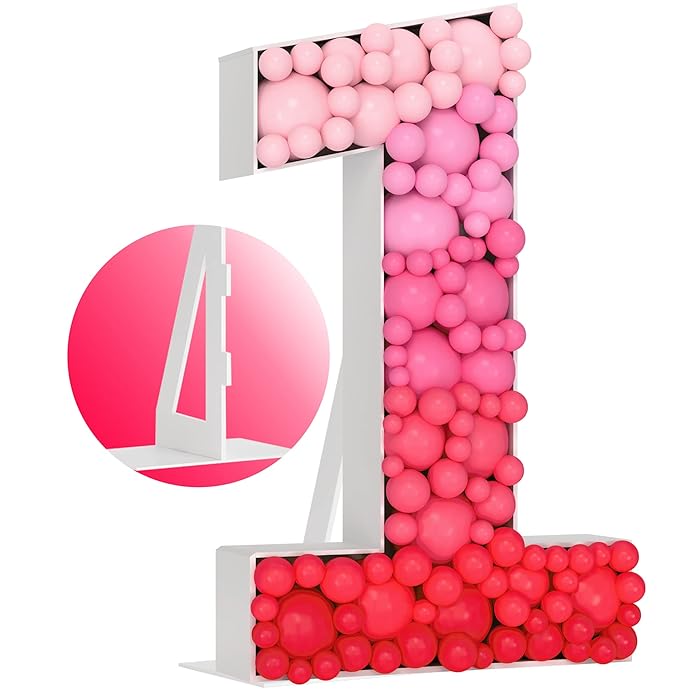 Buy The Party Inc Pre Cut Balloon Mosaic Number Frame Number 1