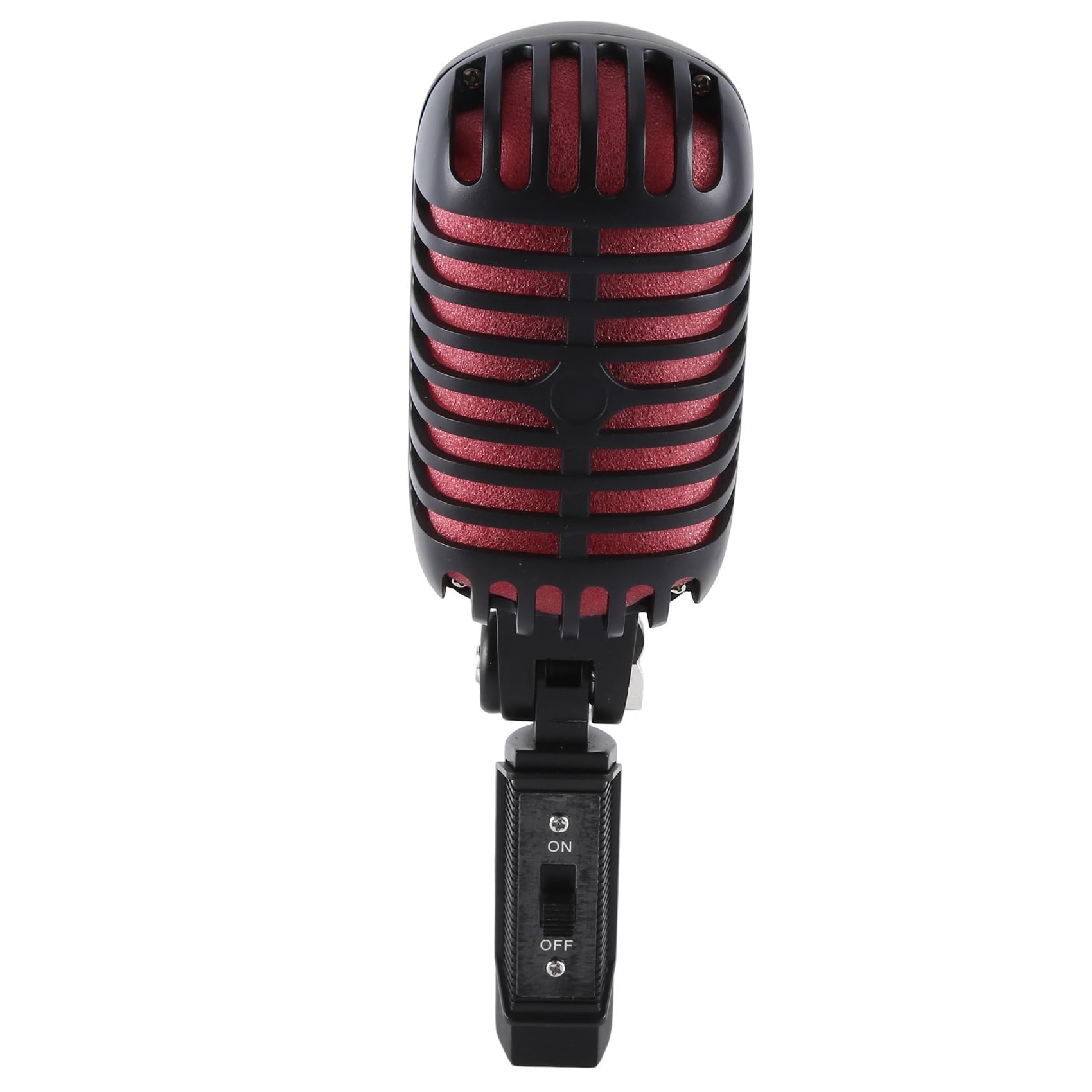 1 micrófono vocal dinámico retro profesional clásico de metal para karaoke de actuaciones en