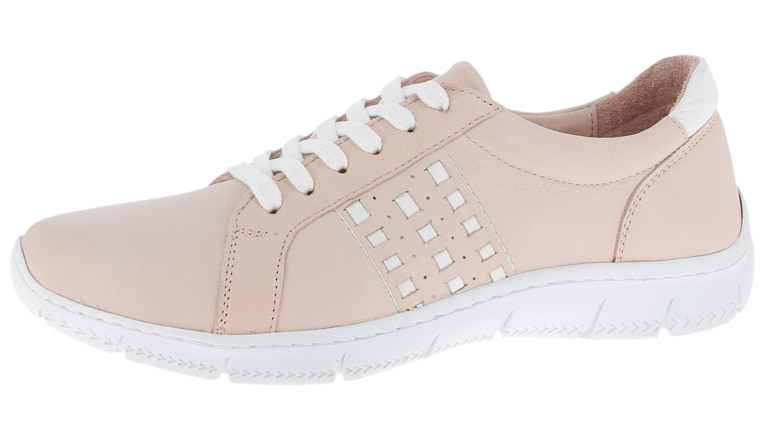 Andrea Conti Women's Low Top Trainers, Rose White, 7.5 UK