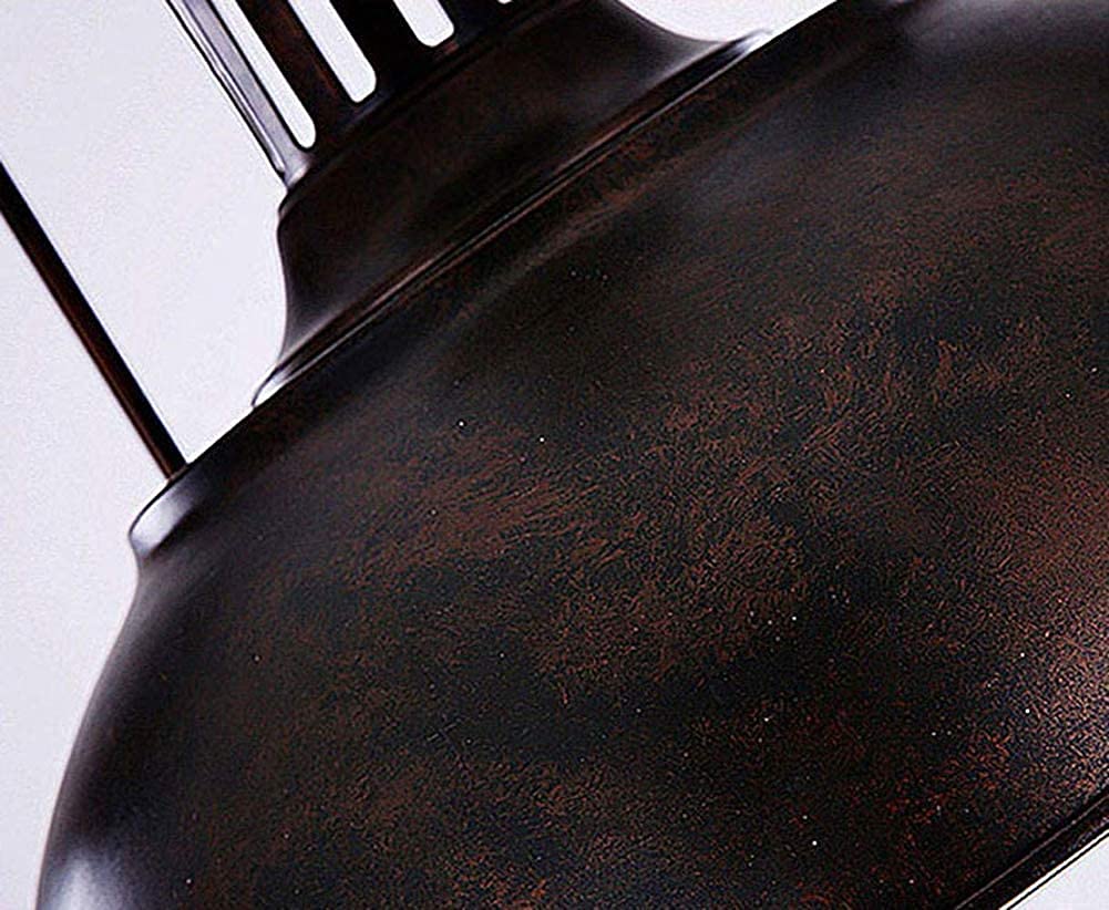 Novely Żyrandole Wisiorek Światła Żelazo Sztuka Wiszące Światła Rust Color Lampshade Industrial Retro Style E27 Pojedynczy płomień Wisząca Lamp
