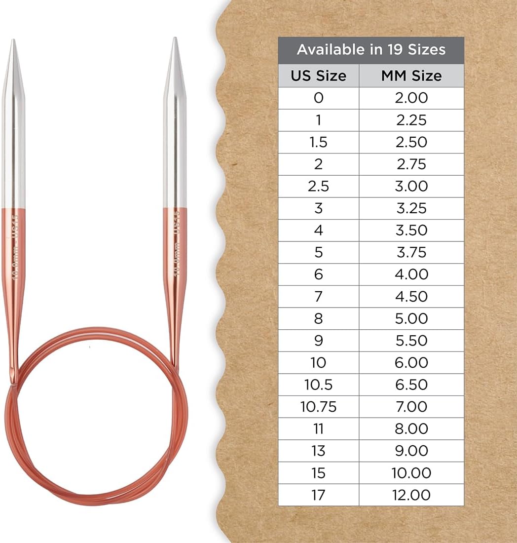 Knitter’s Pride Rosemist Fixed Circular Needles 24"" (60cm) – US Size 15 (10mm)