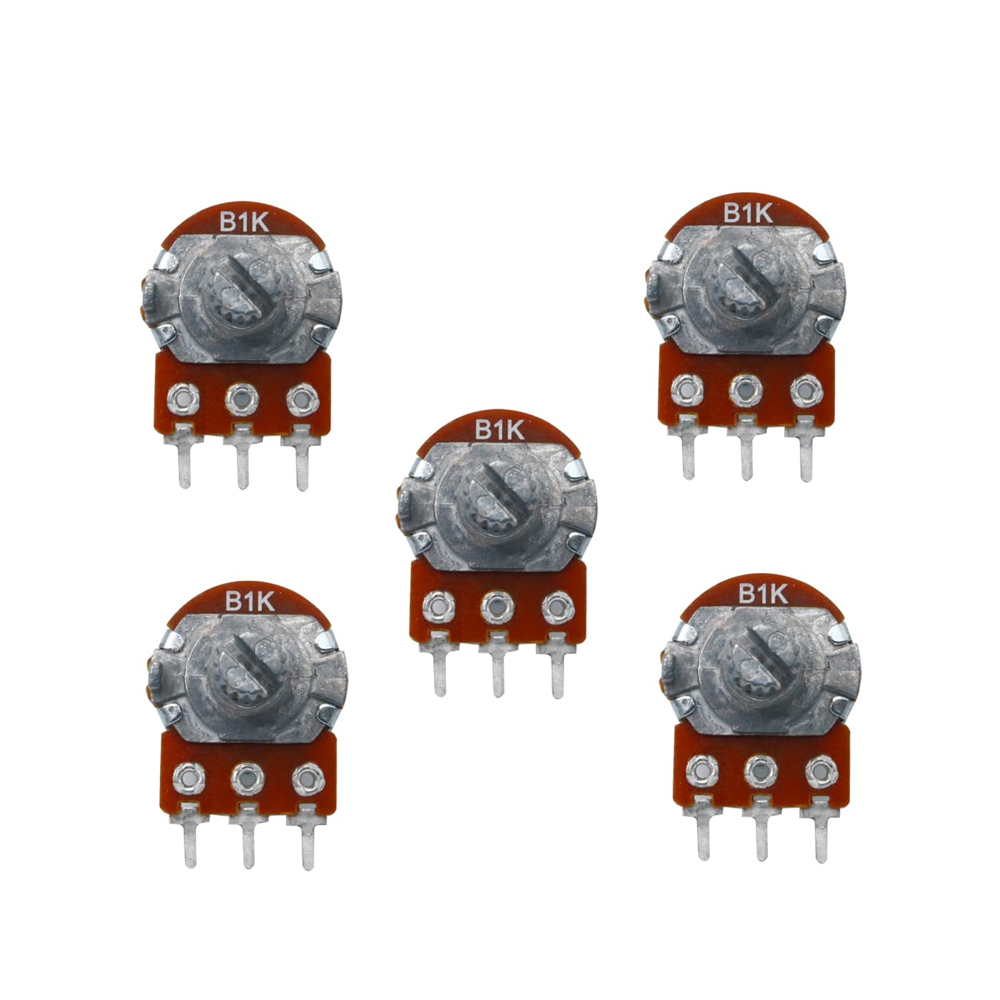 Electronic Spices 1K Rotary potentiometer round shaft handle 3 pins pack of 5pcs (B0CT5HW715) Amazon Price History, Amazon Price Tracker