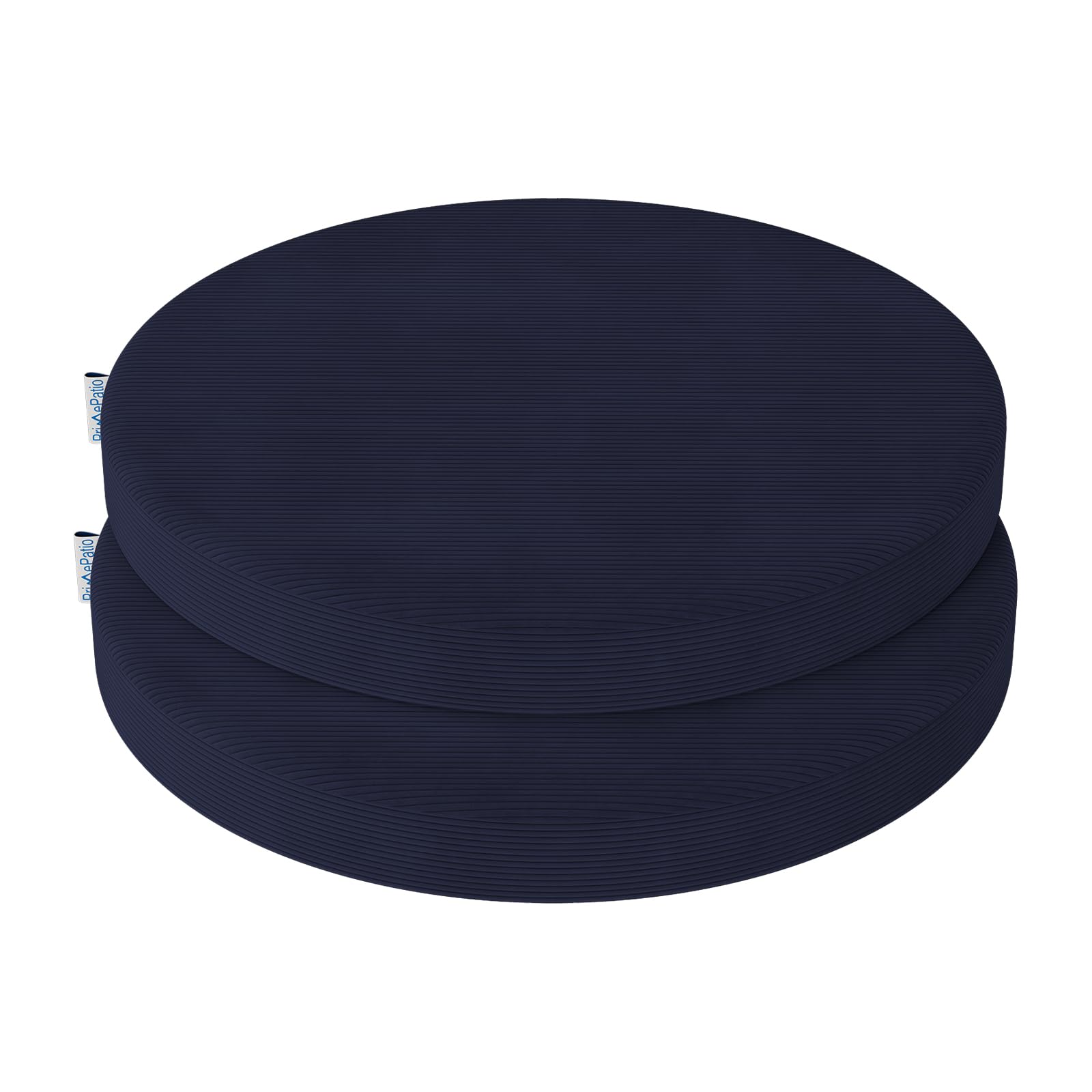 Juego de 2 cojines de asiento premium de 40 x 40 cm en elegante color azul marino