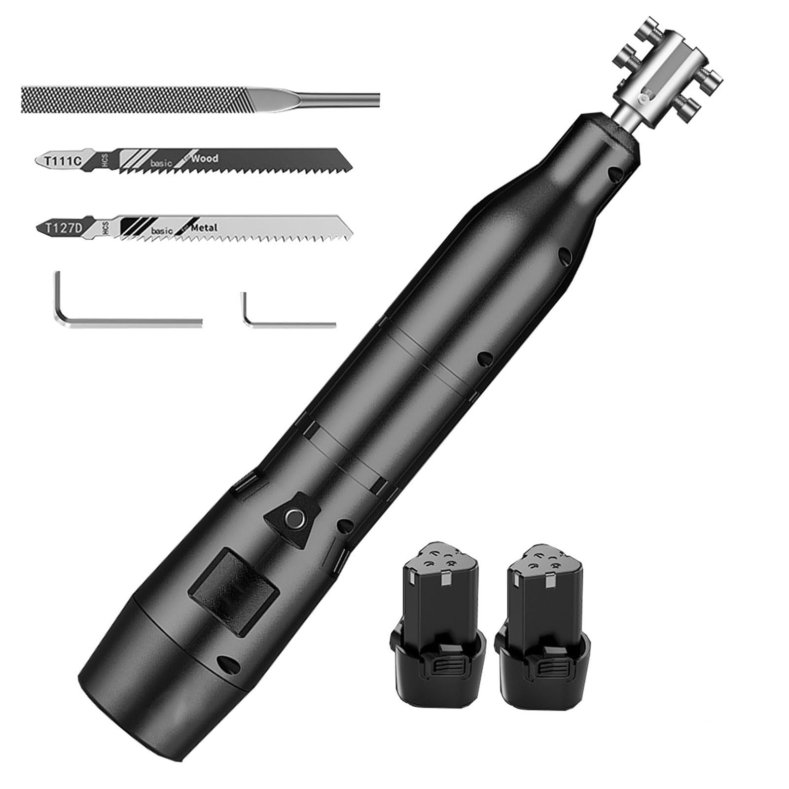 Nadelfeilen-Set, Metallfeilen-Set, elektrische Feilensäge-Set, Werkzeuge, Säbelstahlfeilensägeblätter, für Metall, Holzbearbeitung, Glas, Kunststoff, Modell, Musikinstrument und Heimwerken (4 Stile)