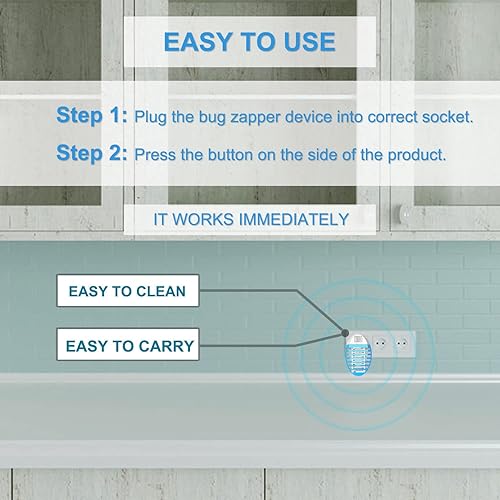 Miniatura 4 de Trampa para insectos de interior exterminador de insectos para interiores trampa para matar mosquitos mosquitos polillas moscas de la fruta paquete