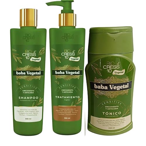 Miniatura 1 de RUUFE Champú Biocress (3 Pack) biocress 10 baba champú vegetal Biocress 10 tramiento vegetal Baba biocress 10 tonico tratamiento capilar