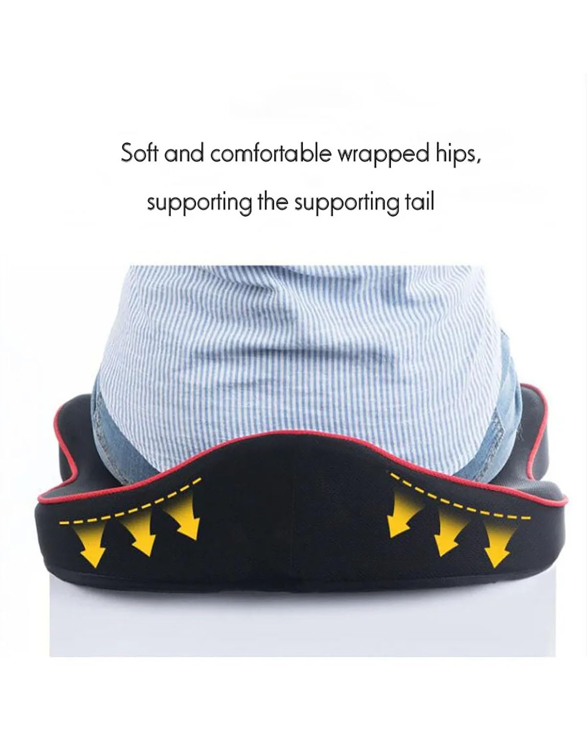 Coprisedile Auto Per Il Coccige Sciatica Sollievo Dal Dolore Lombare Memory Foam Cuscino Del Sedile Coccige Ortopedico Cuscino Per Sedia Da Ufficio Per Auto Cuscino Per Seggiolino Auto(-02-Black red)