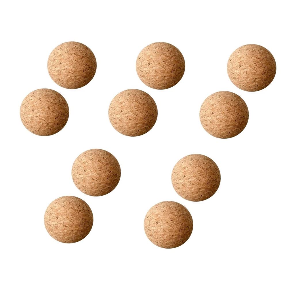 CTRLZS 10Pcs Wooden Cork Ball Wine Stopper, Cork Ball Stopper for Wine Decanter Carafe Bottle Replacement 2.4 Inch/ 6.1 cm
