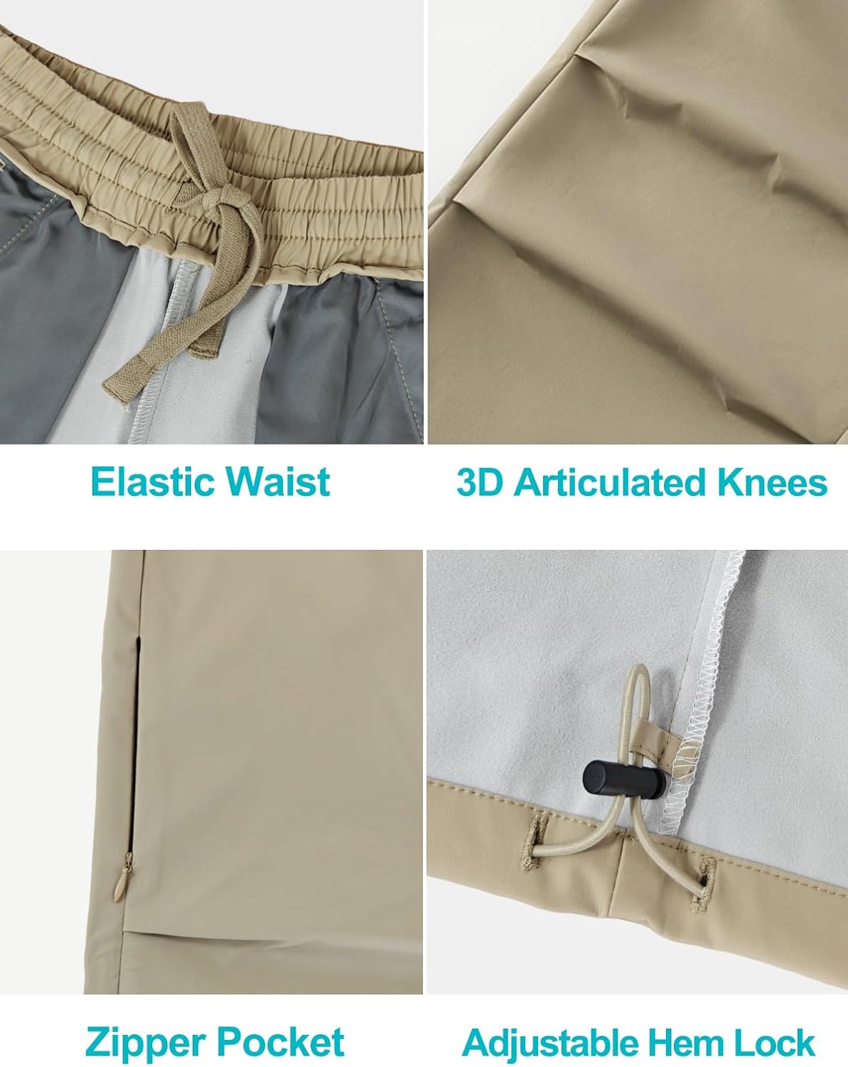 Kids Cargo Pants Waterproof Boys Hiking Outdoor Camping Pants Quick Dry UPF 50+ Toddler Youth Uniform Pants - Image 6