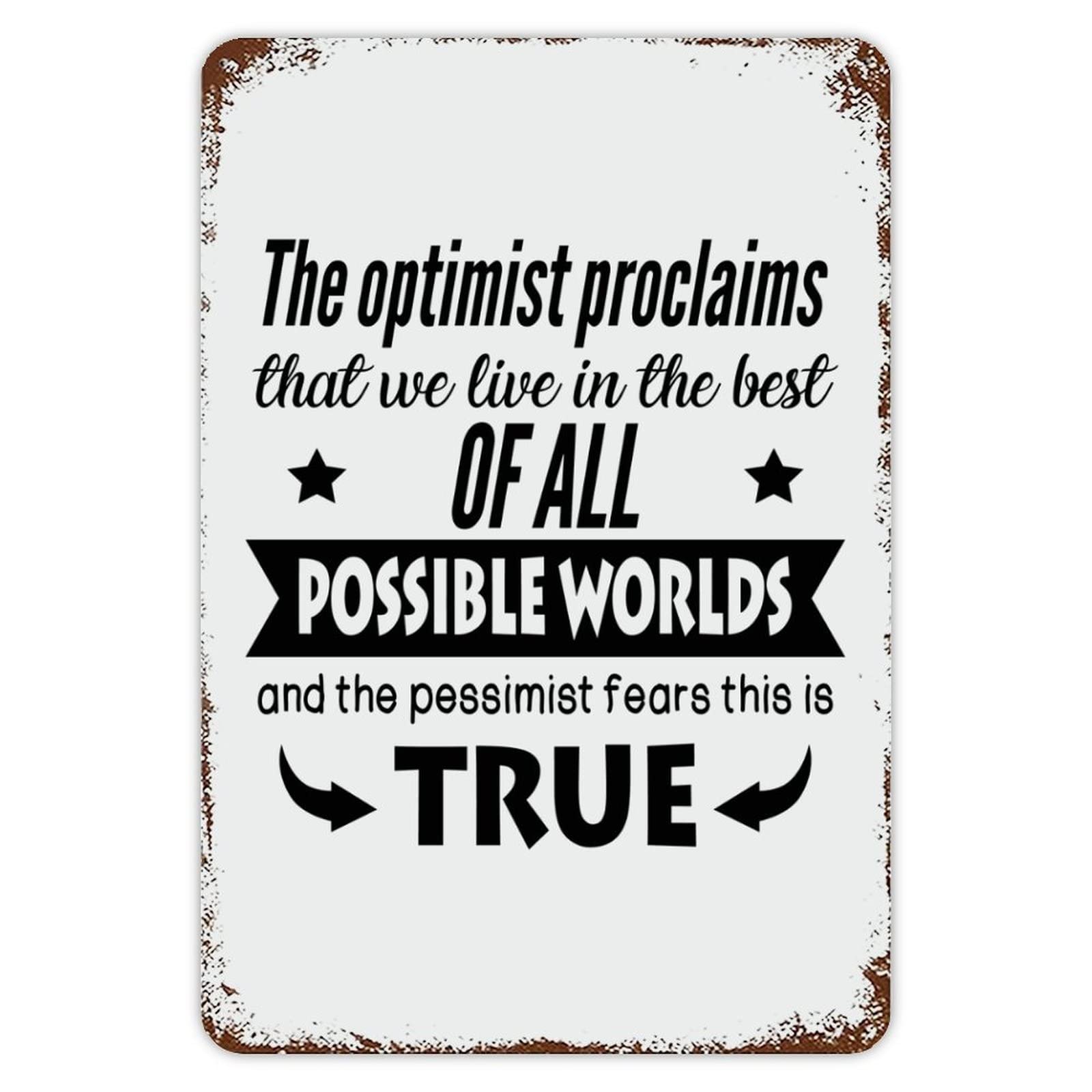 ENEDNATE The Proclaims That We Live in The Best of All Quote Metal Signs Funny Vintage Street Aluminum Metal Tin Sign for Living Room Bedroom Bathroom Kitchen Retro Wall Art Home Decor 8x12