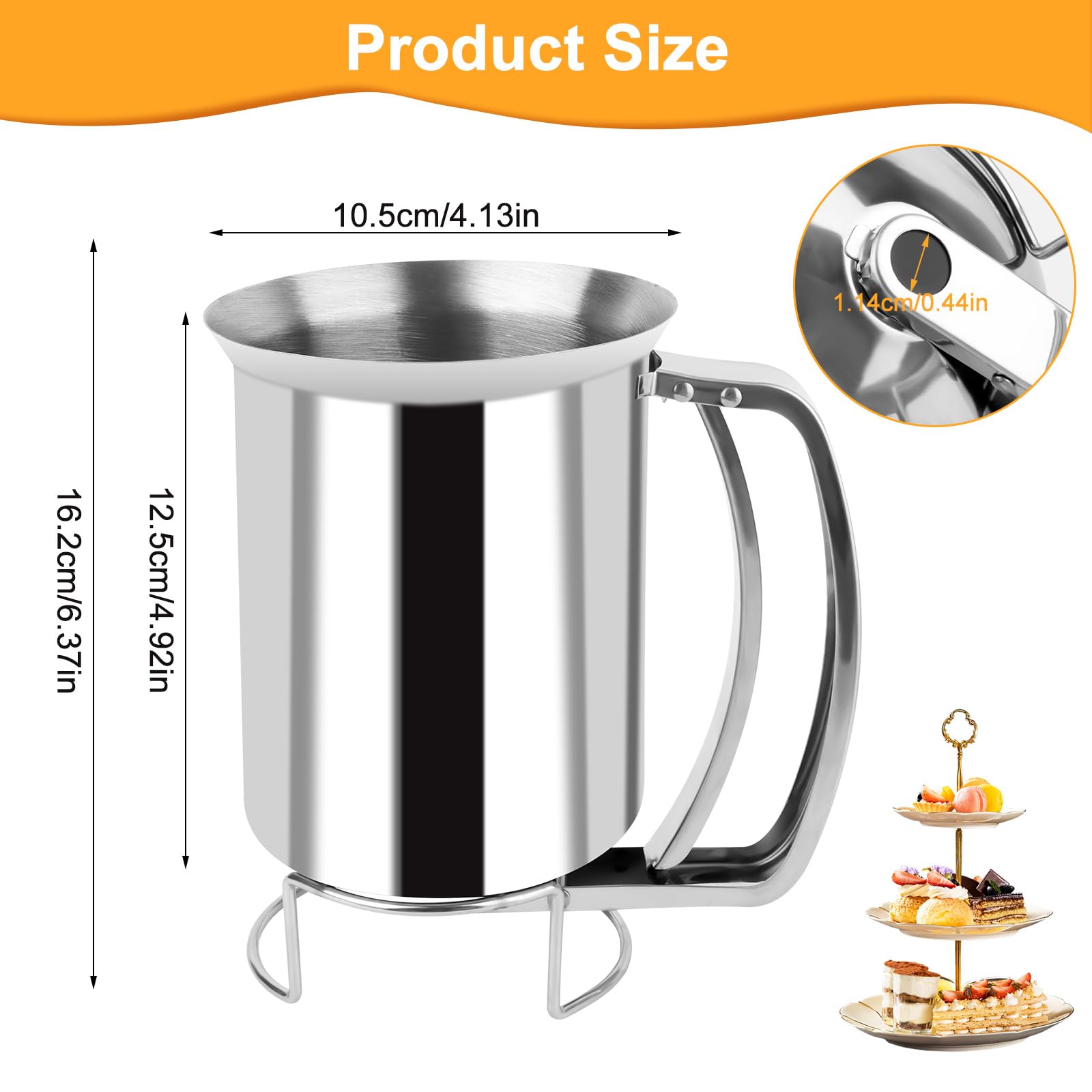 Dispensador de Masa Magdalenas, 800ML Dispensador de Masa para Panqueques, de Tortitas y Crepes Dispensador,Dispensador Cupcakes Dispensador