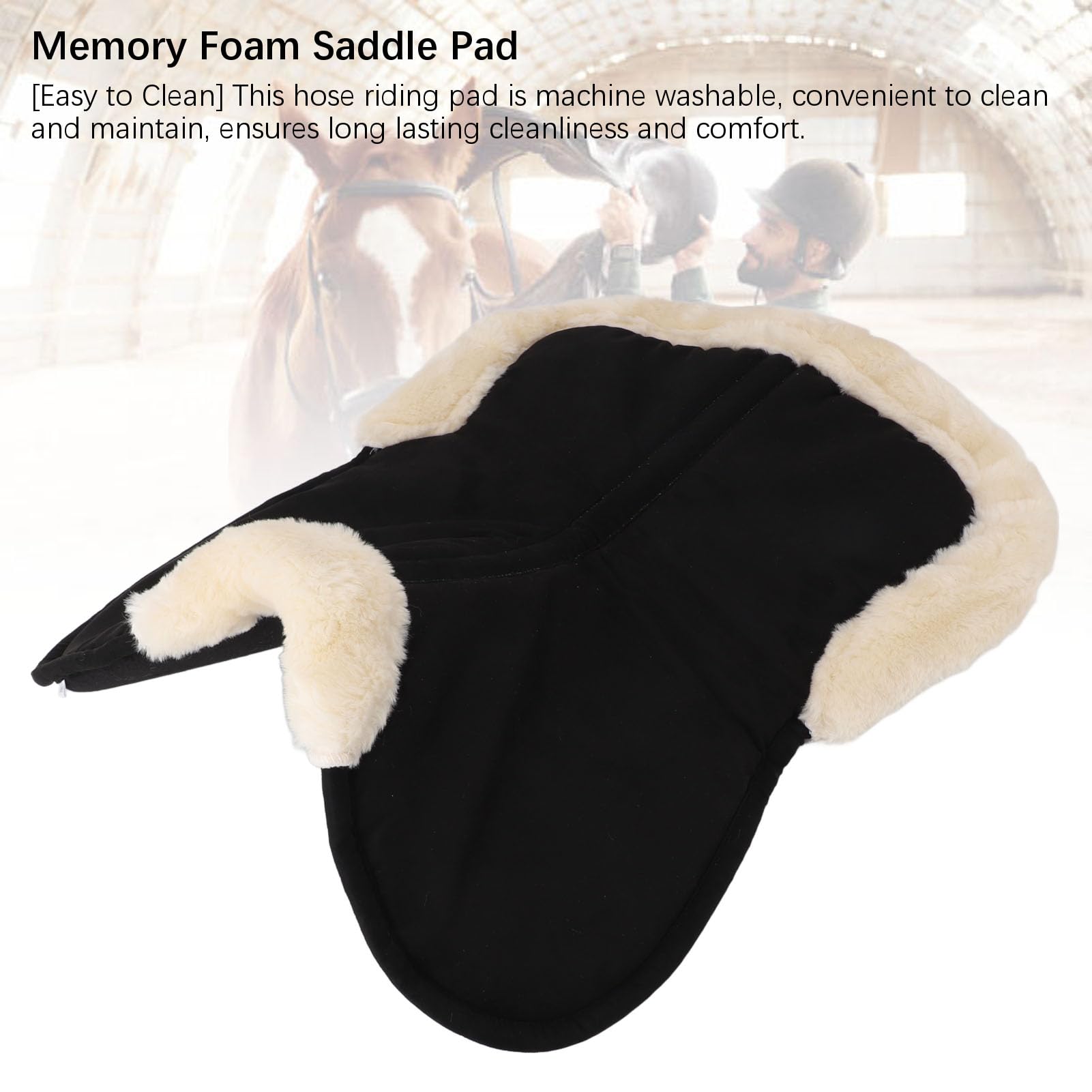 Bnineteenteam Cuscinetto da Cavallo per in Memory Foam stabilità Cuscinetto a Sella con Comfort e Supporto Premium per umidità Traspirante Che Acciaio Facilmente Manutenzione e Pulizia