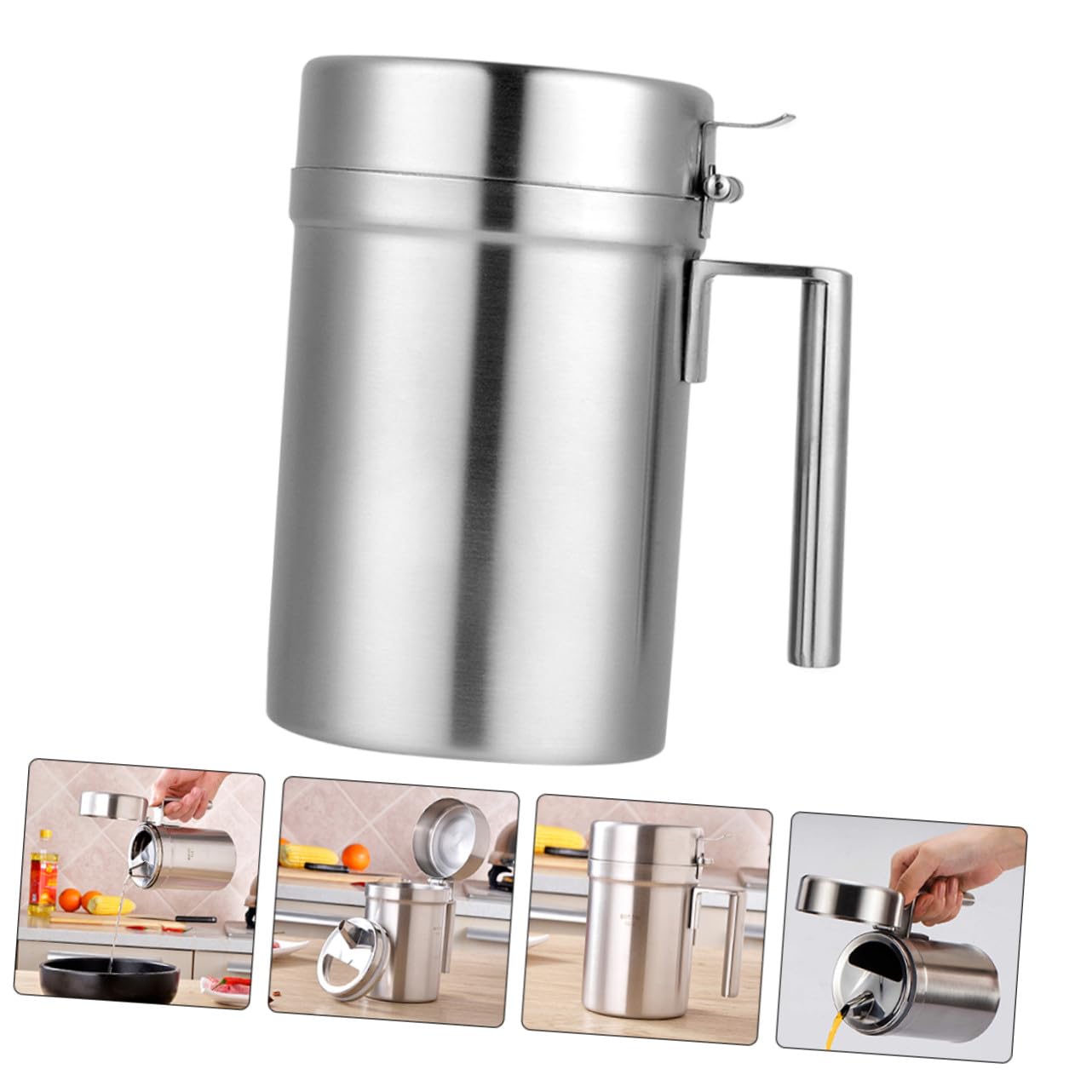 Botella Dispensadora de Aceite de Acero Inoxidable Prueba de Goteo para Aceite Vinagre y Cocina