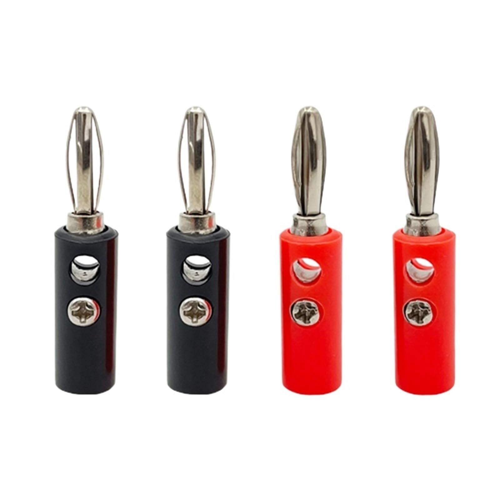 Conector de Altavoz Banana Horn de 40/200 Uds. Compatible con Cable de Altavoz de hasta 3mm de diámetro(40 Black)