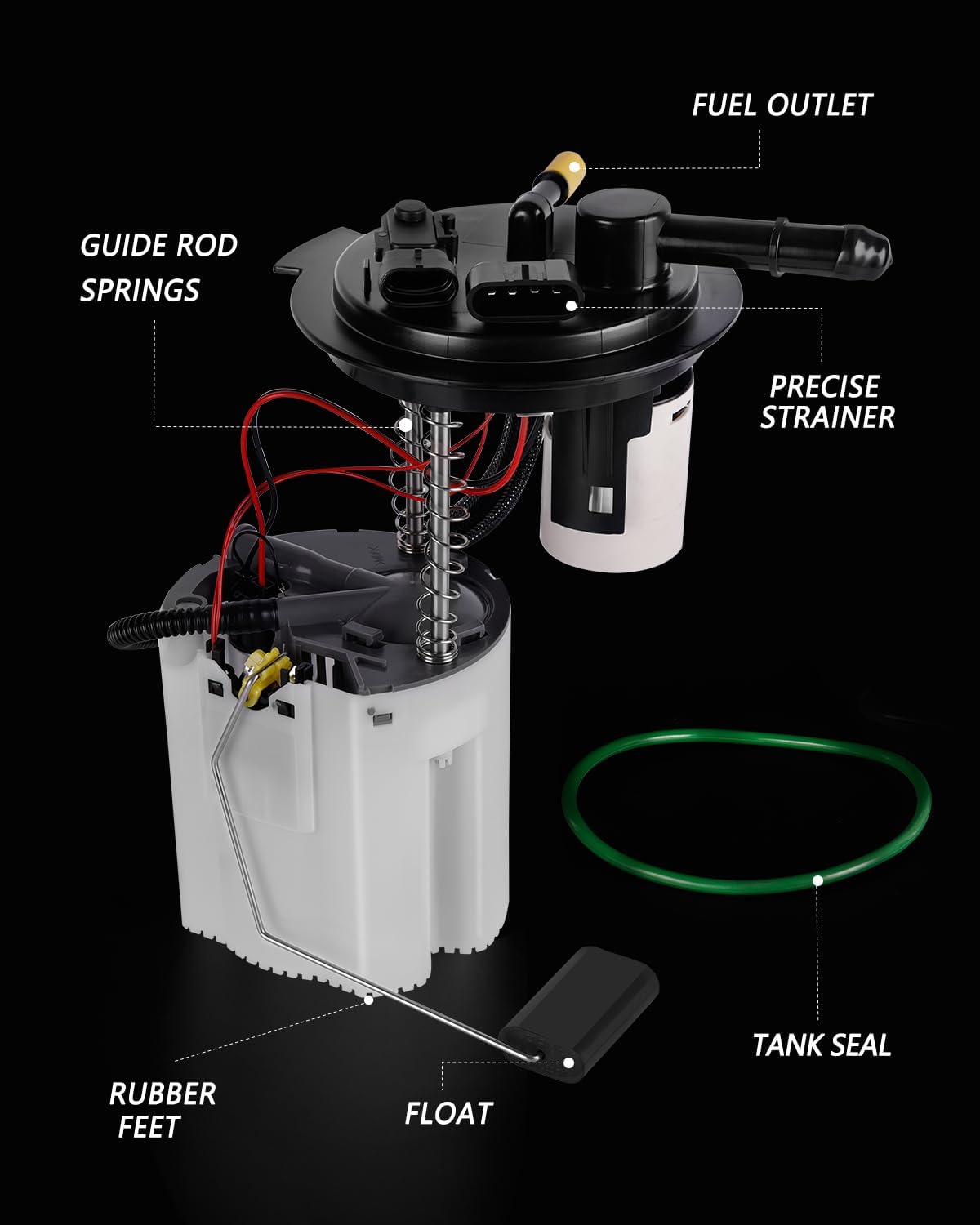 OKLPF Eletric Fuel Pump Assembly Compatible with 2008 Buick Enclave 3.6L V6,2007-2008 GMC Acadia 3.6L V6，2007-2008 Saturn Outlook 3.6L V6 Replace E3748M SP6054M