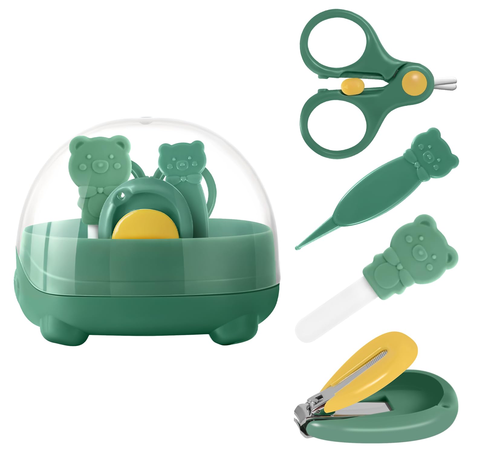 トリミングハサミセット 5本 爪切り、やすり、ハサミケース付き Amazon.co.jp: PURAIMA赤ちゃん 爪切りはさみのセットで